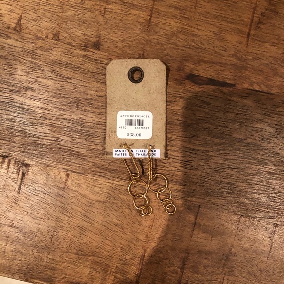 NWT Anthropologie Aretha Linked Hoop Earrings - Picture 3 of 4